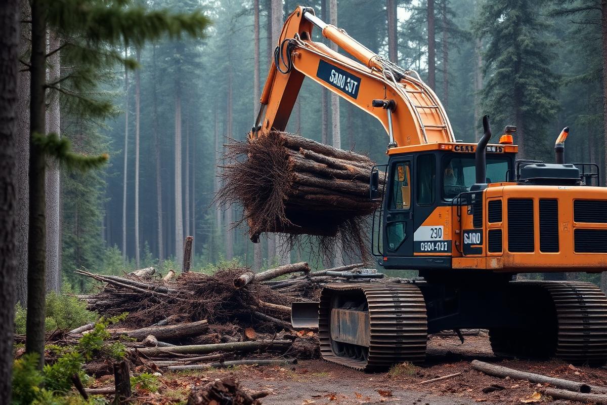 Haugen Trefelling maskiner i arbeid